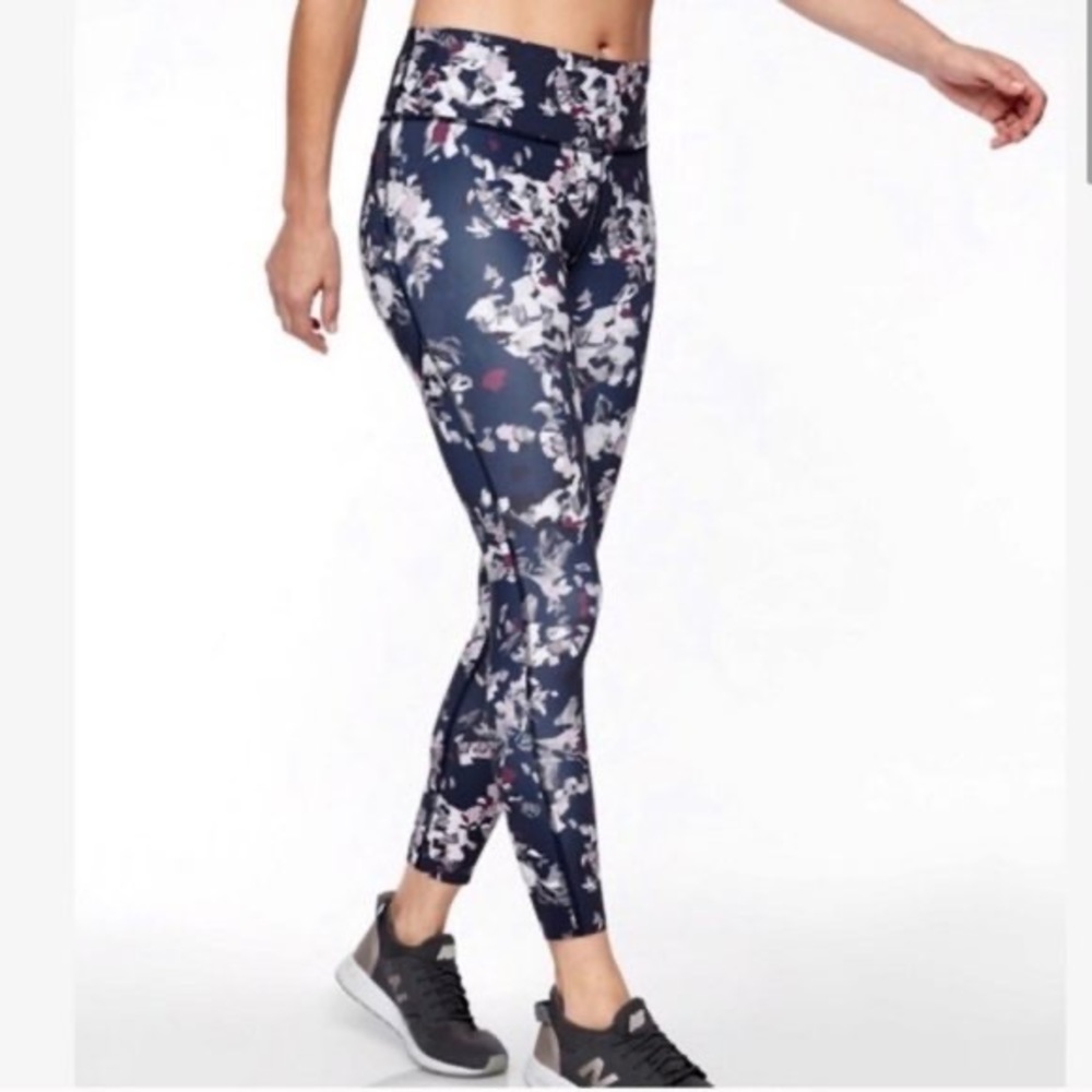 Athleta challenge bloom leggings in midnight blue size Small